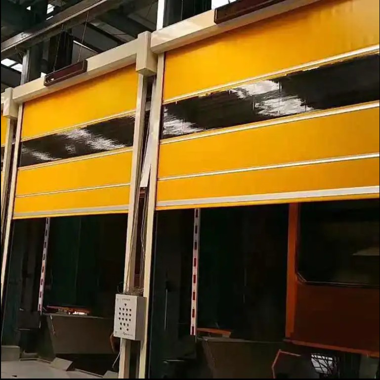 알루미늄 합금 프레임 PVC 고속 롤업 빠른 창고 문